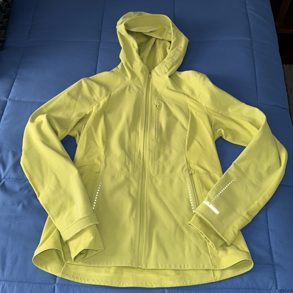 Lululemon Cross Chill Jacket *RepelShell in Wasabi Green Sz 14! - Picture 3 of 12